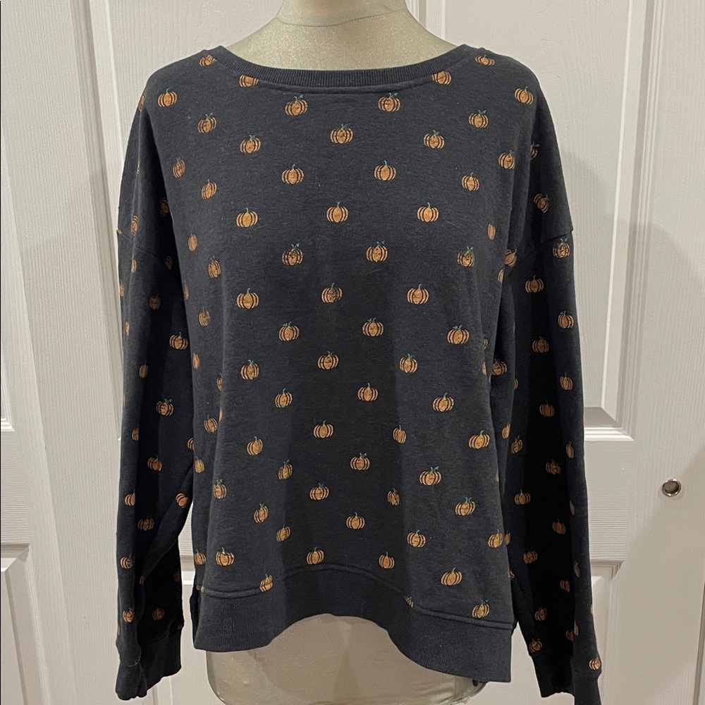 Fifth Sun Dark Gray Pumpkin Sweater